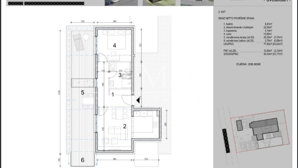 Appartamento, 57 m2, Vendita, Zagreb - Borovje