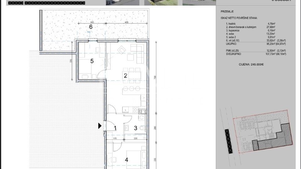 Appartamento, 68 m2, Vendita, Zagreb - Borovje