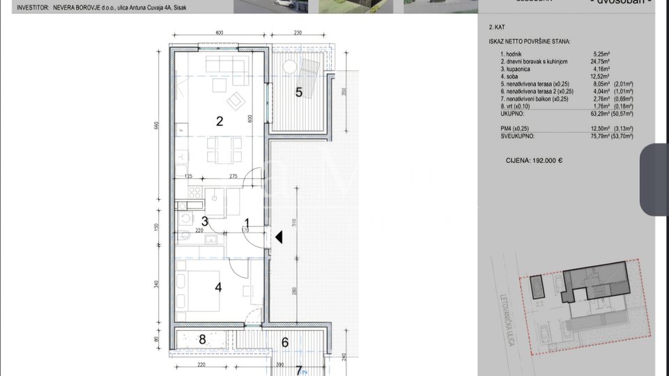 Apartment, 53 m2, For Sale, Zagreb - Borovje