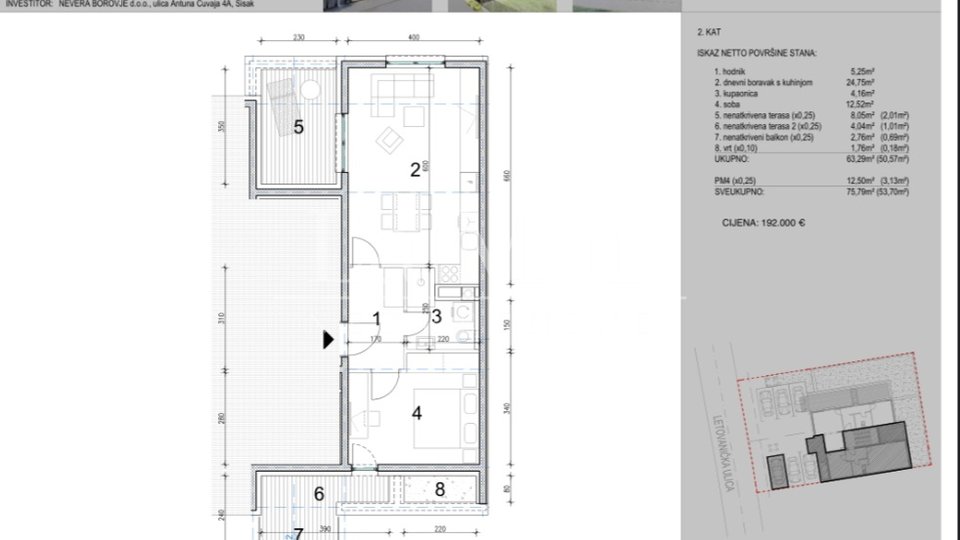 Appartamento, 53 m2, Vendita, Zagreb - Borovje