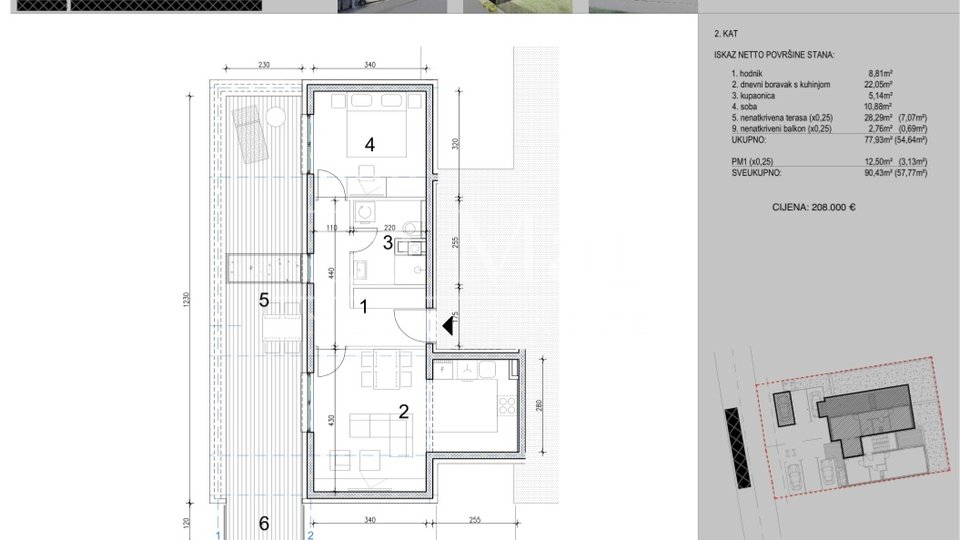 Appartamento, 57 m2, Vendita, Zagreb - Borovje