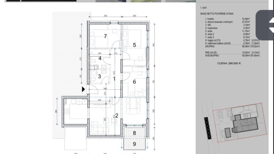 Appartamento, 81 m2, Vendita, Zagreb - Borovje