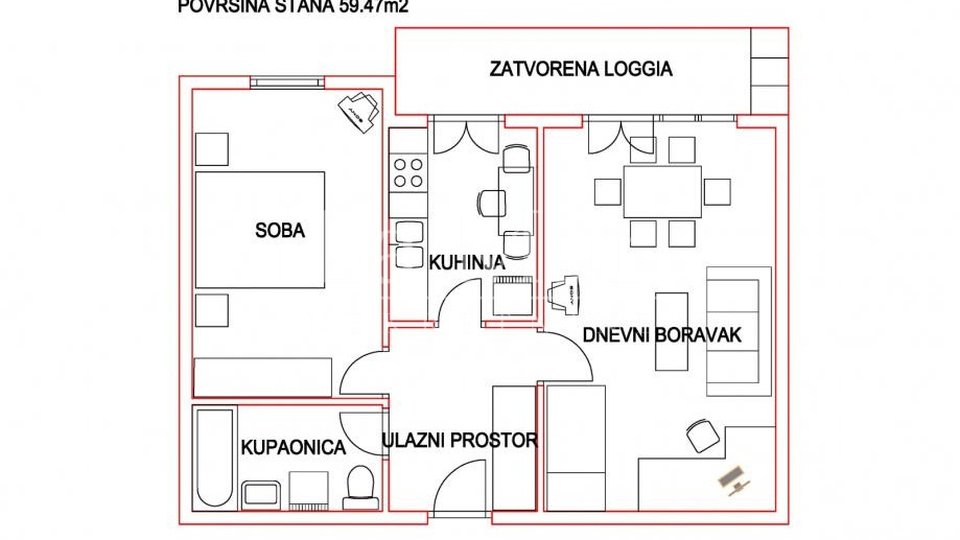 Apartment, 59 m2, For Sale, Zagreb - Gornja Dubrava